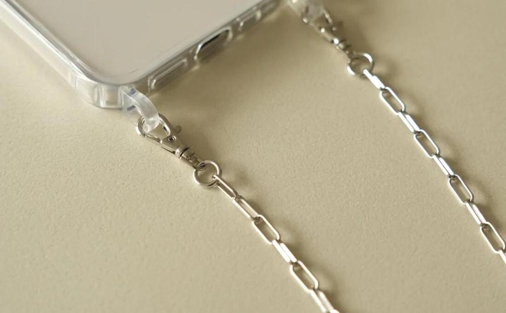 【LENERAオリジナルスマートフォンショルダー】smartphone shoulder - shine - / silver 【079043】